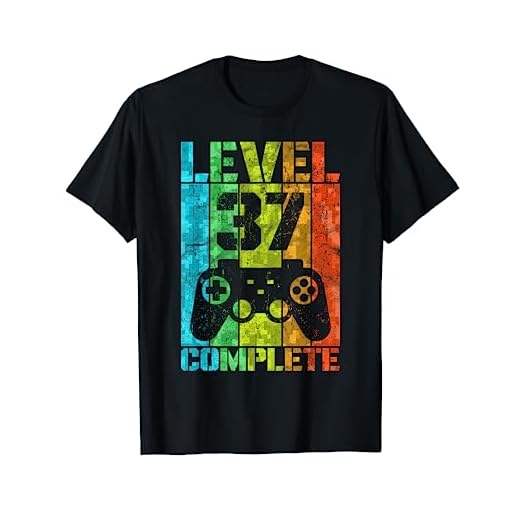 37º Cumpleaños Hombre Gamer Nivel Completo 37 Años Camiseta