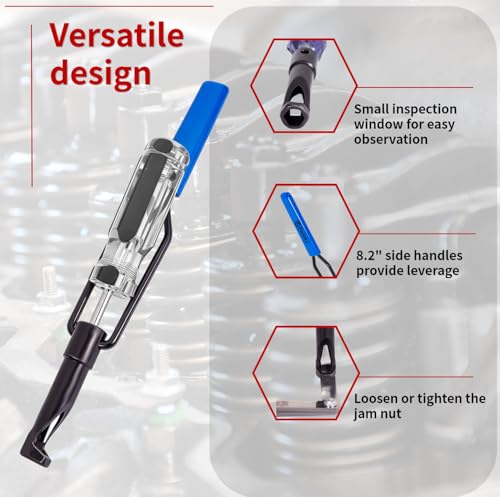 Image of Valve Adjustment Tool for 10mm Jam Nut,with Angled Feeler Gauge, Slotted Valve Adjusting Stud,Valve Lash Adjustment Tool for Honda,Toyota,Nissan and Other Japanese Car Engines
