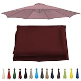 Tela De Recambio Sombrilla | 6/8 Varillas | Toldo De Recambio De Sombrilla De 200cm/230cm/270cm/300cm/350cm, Cubierta De Repuesto Para Parasol De Repuesto Resistente Y Gruesa(Wine red,8 RIBS: 230CM/7.