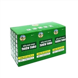 Medicated Oil Dau Gio Xanh Cold Flu Cough Headache Vietnamese 12ml 0.4oz (Pack of 12)