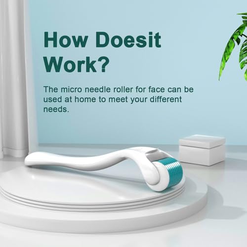 Derma Roller Barba Roller 540 Aço Inoxidável 0,25 mm Microneedling Roller Facial Uso Doméstico para
