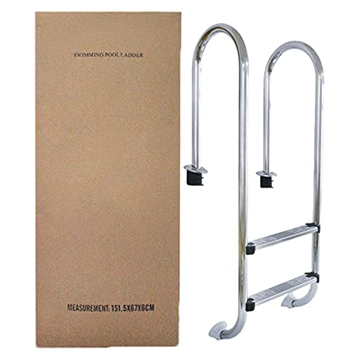 Escalera para Piscina de Acero Inoxidable con 2 Peldaños miniatura 1