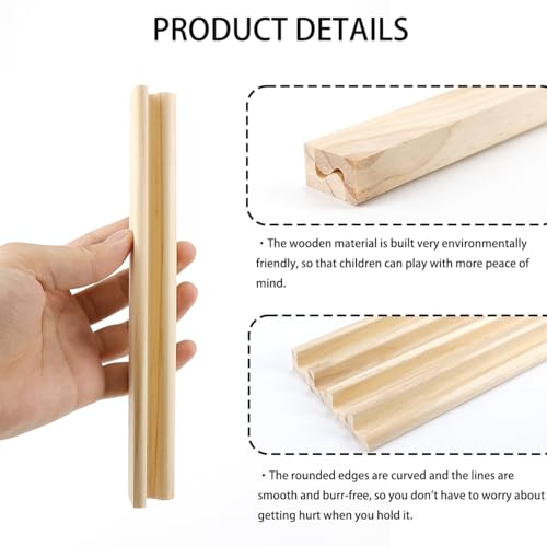LNQ LUNIQI Domino Game Holder, 10pcs Domino Tray Wood, Wooden Domino Stand, Domino Racks - Image 3