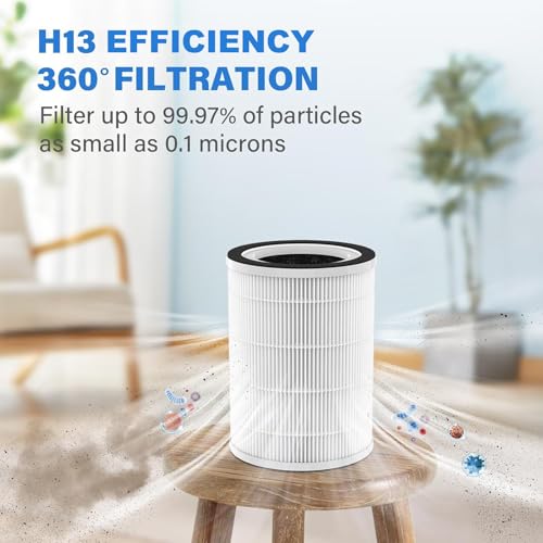 Image of 2-Pack 1000 Replacement Filters | 3-in-1 Integrated Filtration with Activated Carbon & Pre‑Filter | Compatible with Air Doctor 1000 AD1000 Air Purifier