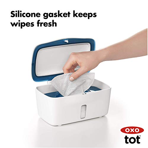 Image of OXO Tot Perfect Pull Wipes Dispenser, Navy