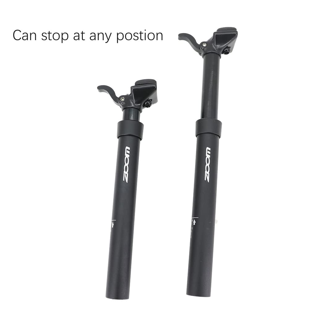Tija Sillin Gotero Asiento de Seguridad Control Manual Palanca Altura Ajustable Asiento Ajustable Post Hidráulico Bicicleta 100mm Viaje 375mm 30.9 31.6 MM MTB Tija De SillíN