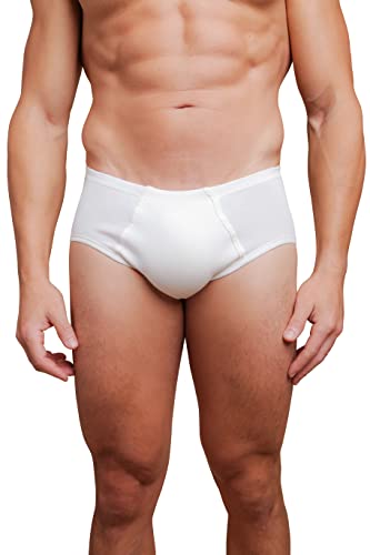 Cottonique Men's Latex-Free Hipster Brief made from 100% Organic Cotton (2/pack)