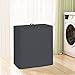 STORAGE MANIAC Double Laundry Hamper, 136L Laundry Sorter with Lid and Removable Bags, Clothes Hamper, Large 2 Section Clothes Basket with Handles for Small Space, Dorm, Closet, Bathroom, Black