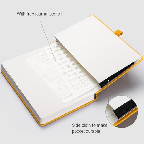 AHGXG Caderno pontilhado com 320 páginas numeradas, caderno A5 grosso, papel pontilhado de 100 g/m²,