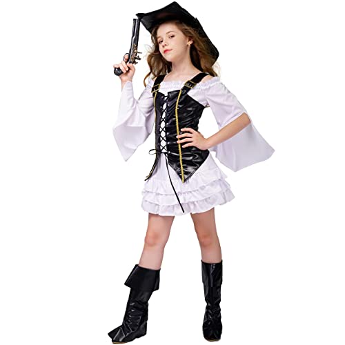 Disfraz completo de niña pirata para cosplay miniatura 1