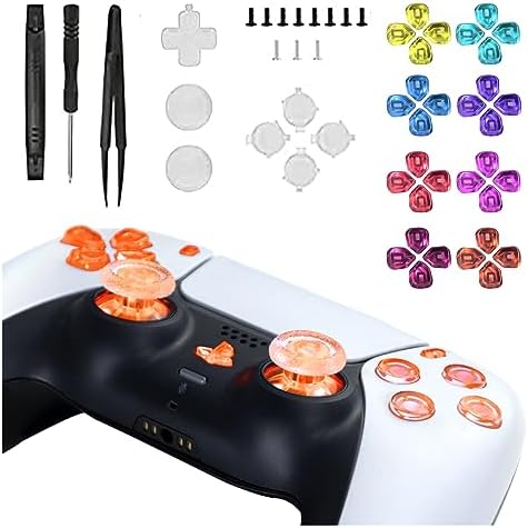 PS5 Controller Led Light Kit, 8 Multi Colored Glowing PS5 Controller Lights Up Buttons, Only for PS5 Controller Model bdm-010/020, not for bdm-030,(Without Controller)