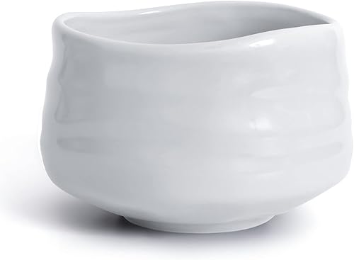 Green Hearted Roots Ceramic Matcha Bowl - Large Ceremonial Japanese Green Tea Cup