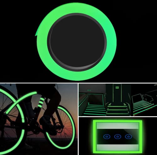 Frdelma Fluoreszierendes Klebeband, 10m Leuchtendes Band Markierungsband Luminous Leuchtendes Klebeband Selbstklebendem Band als Fahrrad Tape (10mm Breite) Cover