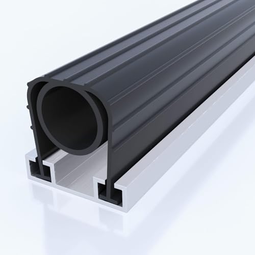 Garage Door Bottom Seal with Aluminum Track Retainer – 20ft Garage Door Weather Stripping Bottom Seal Track, Pre-Drilled Retainer Kit, Fits 8-20FT Garage Doors(1.57" Wide) by Ginchain - Image 9
