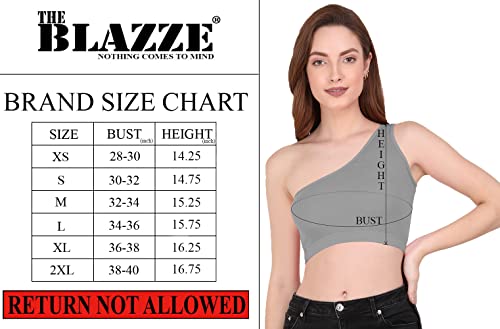 Image of THE BLAZZE 1044 Women's Cotton Basics Sexy Solid Square Neck Slim Sleeveless Saree Readymade Saree Bra Blouse Crop Top T-Shirt for Women