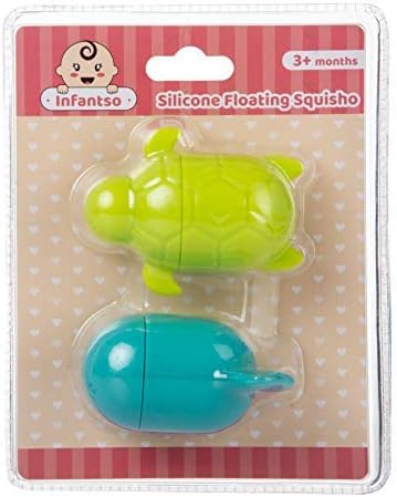 INFANTSO Silicone Floating Bathing Toys Squisho Set of 2 Non Toxic & BPA Free (Toy-TG)