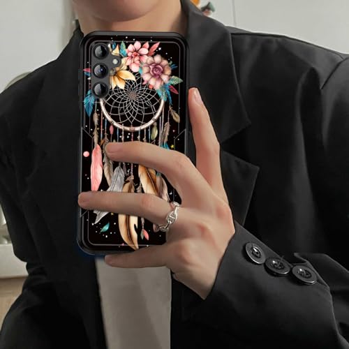 JHYYTUJTYP for Galaxy A15 5G Case,[Military Grade Drop Tested] Heavy-Duty Tough Rugged Shockproof Protective Case for Samsung Galaxy A15 5G 6.5 Inch 2023,Dream Catcher Flower - image 4