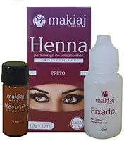 Henna Sobrancelha Makiaj Ótimo Rendimento Fixação Cor Preto