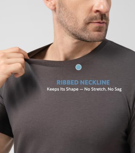 Image of DAVID ARCHY Men's Undershirts Cooling Moisture-Wicking Crew Neck 3-Pack | Breathable T-Shirts for Men, Stay-Tucked, Short Sleeve, Regular Fit