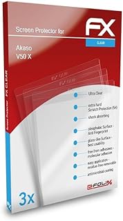 atFoliX Screen Protection Film suitable for Akaso V50 X, Screen Protector ultra-clear FX Protective Film (3X)