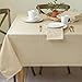 Benson Mills Cameron Heavy Weight Fabric Tablecloth, 60" x 84" Rectangular, Flax