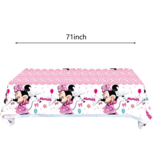 Xhssf 2Pack Minnie Tablecloth For Minnie Table Cover Party Supplies Decorations (70" X 42") #TOP1