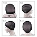ZQIAN BEAUTY Mesh Dome Caps For Wigs 6 Pcs Stretch Breathable Mesh Dome Wig Cap Spandex Black Wig Caps For Making Wigs (6 Pcs, Black, L)