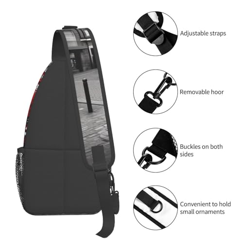 Mochila cruzada tipo bandolera negra para adulto miniatura 6