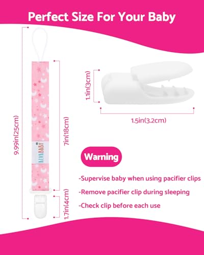 Image of ALVABABY Pacifier Clips 8 Pack Pacifier Binky Paci Holder Leashes for Teethers 8DP23A