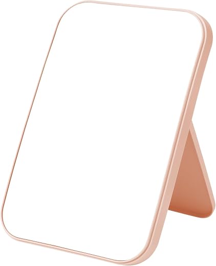 Leeonz Acrylonitrile Butadiene Styrene (ABS) ABS Desktop Foldable Mirror - Simple Portable Princess Square With Stand for ...