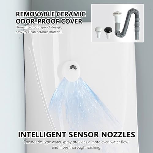 Orinal de cerámica con sensor automático de descarga de agua para pared 8