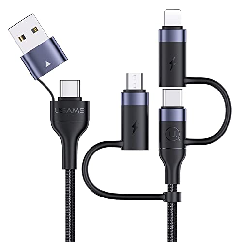 Image of INICIO Multi 5 in 1 PD Fast Charging Cable USB C /A to 60W Type C / 18W Micro / 20W iOS for MacBook iPad Pro Air iPhone 15 14 13 XPS Spectre Envy Galaxy S24 S23 Ultra Redmi Note Pixel 7 8 etc