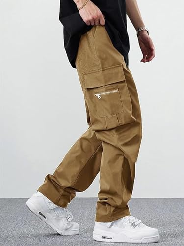 Image of DEEMOON Men's Cargo Pants Outdoor Hiking Multi-Pocket Utility Long Trousers | Men's Cargo