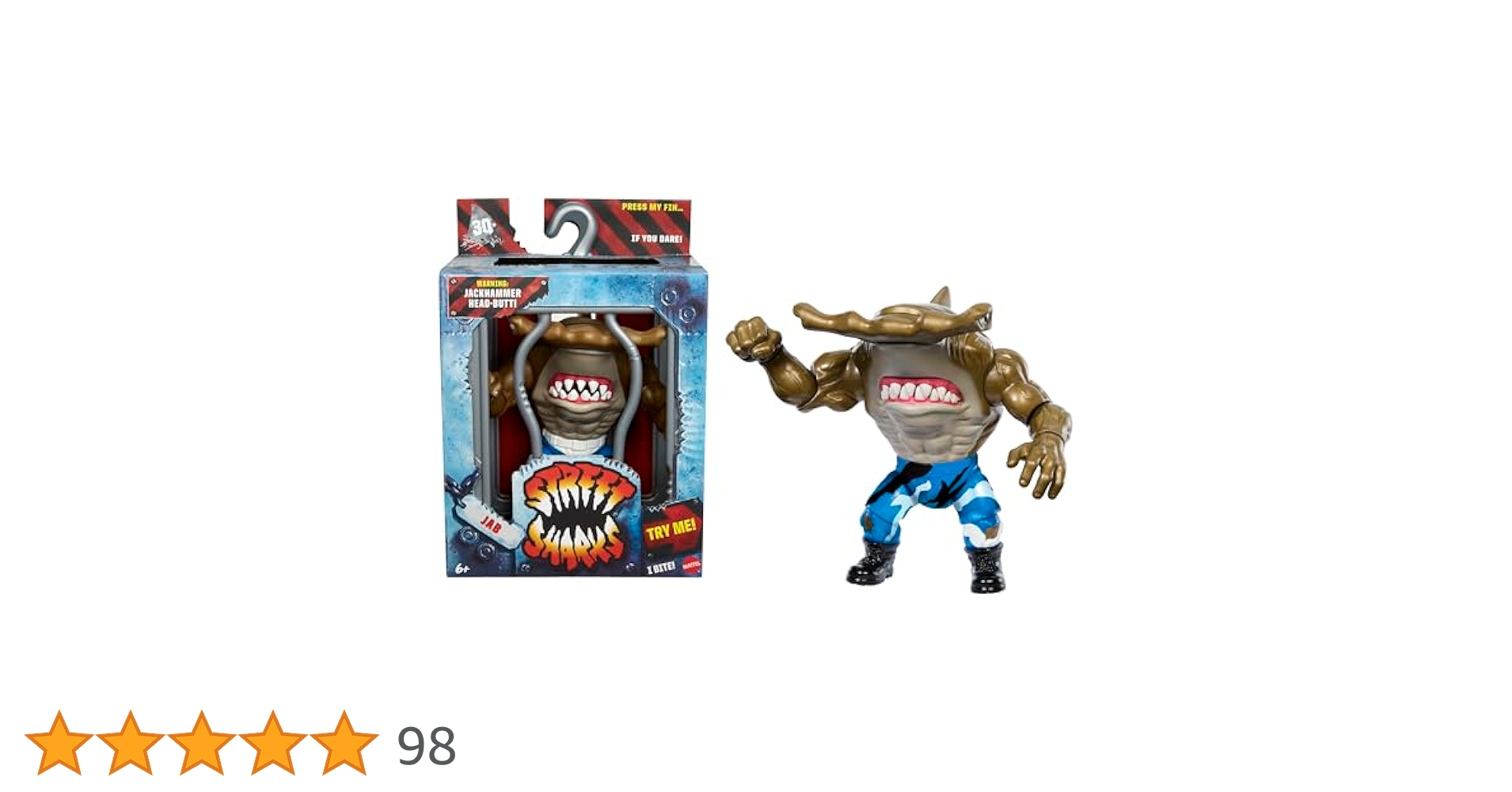 ストリートシャークス　ストリークス　フィギュア　マテル　アメトイ　1 Amazon.com: Mattel Street Sharks Action Figure with Bite