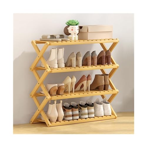 Étagère à chaussures pliable grand espace pour rangement sur pied