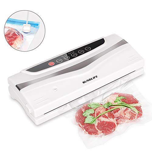 SUNGLIFE Automatic Vacuum Sealer Machine, Dry & Moist Foods Preservation Vacuum Sealing System