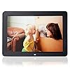 Digitale fotolijst, Full HD, 30,5 cm (12 inch), hoge resolutie 1280 x 800, Ultra Slim, ondersteunt muziek/video/eBook…