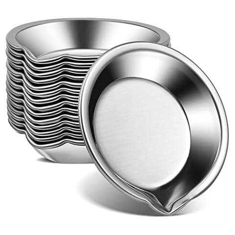 LucyPhy 30 PCS Stainless Steel Painting Color Palette, with Mouth 1.7 in Painting Trays Make-Up Pallets Mini Metal Paint Mix Watercolor Palette Set for Artist Art and Crafts Supplies Cover