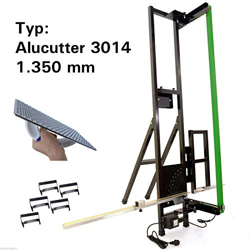 Cortador de poliestireno de aluminio 2012 o 3014, corte de poliestireno | dispositivo de corte de poliestireno ideal para el trabajo en andamios (tipo: longitud de corte 1.350 mm)