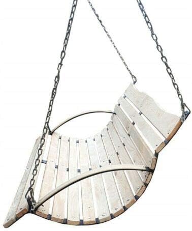 NEU Holz Hollywoodschaukel Bank Sitz ZUR SCHAUKEL 180 150 120 cm + Kette + KARABINER XXL (180)