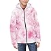 Ctsgobvahy Pink Girls Tie Dye Hoodies Size 10-12 Kids Zip Up Hoodie Girls Fashion Teen Girl Clothes Soft Stretch Sportswear for Girls' Cricket Clothing Polyester Hoodies Sweatshirt for Outgoing Walk