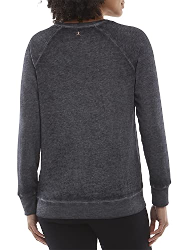 Image of Danskin Women's Long Sleeve Mineral Wash Pullover Top