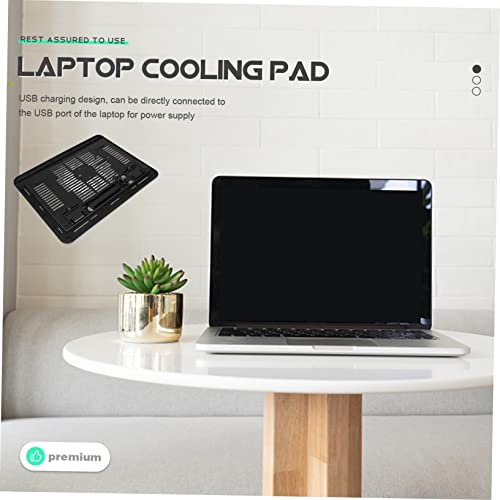 Base ergonómica para laptop Holibanna con ventilador LED miniatura 3