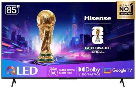 Smart TV Hisense QLED 4K 85" Polegadas com Dolby Vision, Dolby Ga...