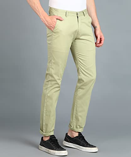 Image of Urbano Fashion Men's Cotton Light Weight Non-Stretch Slim Fit Casual Trousers