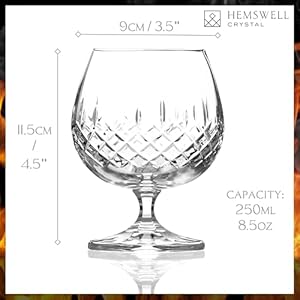 Single brandy snifter cognac glass small snifter glasses for scotch brandy or whisky elegant and exquisite cognac balloon glass european crystal 85oz wicklow design  urban country home decor