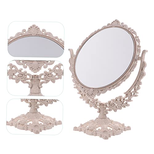 Miroir de maquillage double face rotatif pour coiffeuse mal éclairée - 6