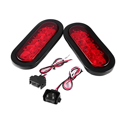 WXSSH Rote Ovale LED Rückleuchten, 2 Stück