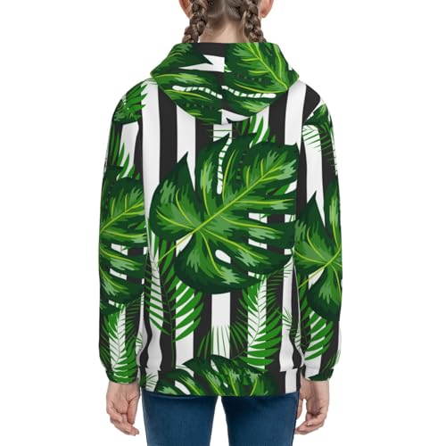 Palm Greenery Kids Pullover Hoodies Boys Sweatshirts Girls Athletic Clothes with Pocket4