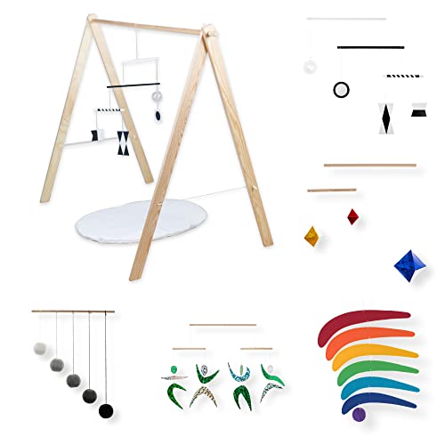 Mobile Montessori lot de 5 avec support arche de gym